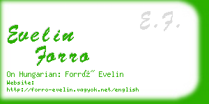 evelin forro business card