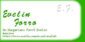 evelin forro business card